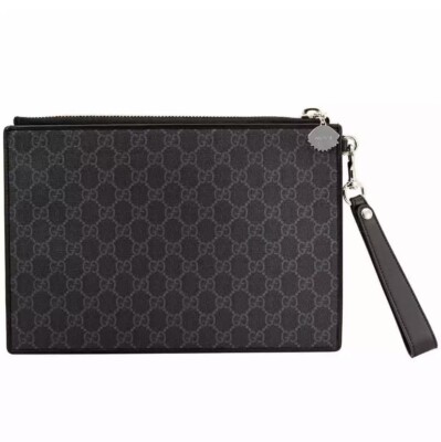 Gucci #496346 GG Supreme Tiger Patch Zip Top Clutch/Pouch, NWT | eBay