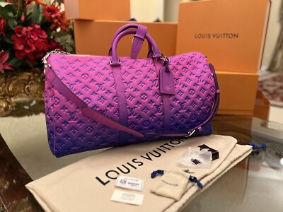 New Louis Vuitton Keepall B 50 Illusion M59713 💯% Authentic Pink