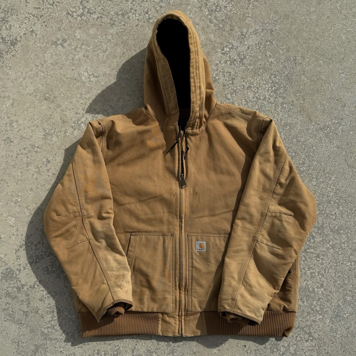 Carhartt J130 Sandstone Active Jacket Quilted Flannel XXL 2 XL MT