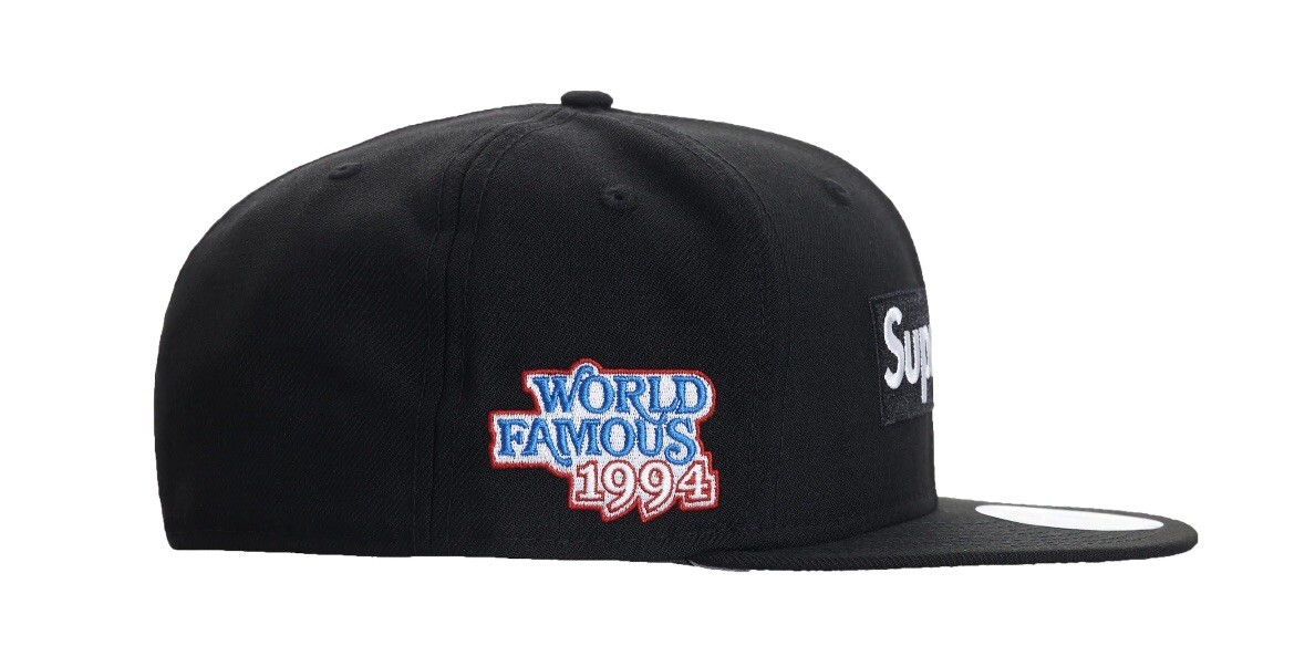 Supreme World Famous 1994 Box Logo New Era Black 7 1/4 Brand New