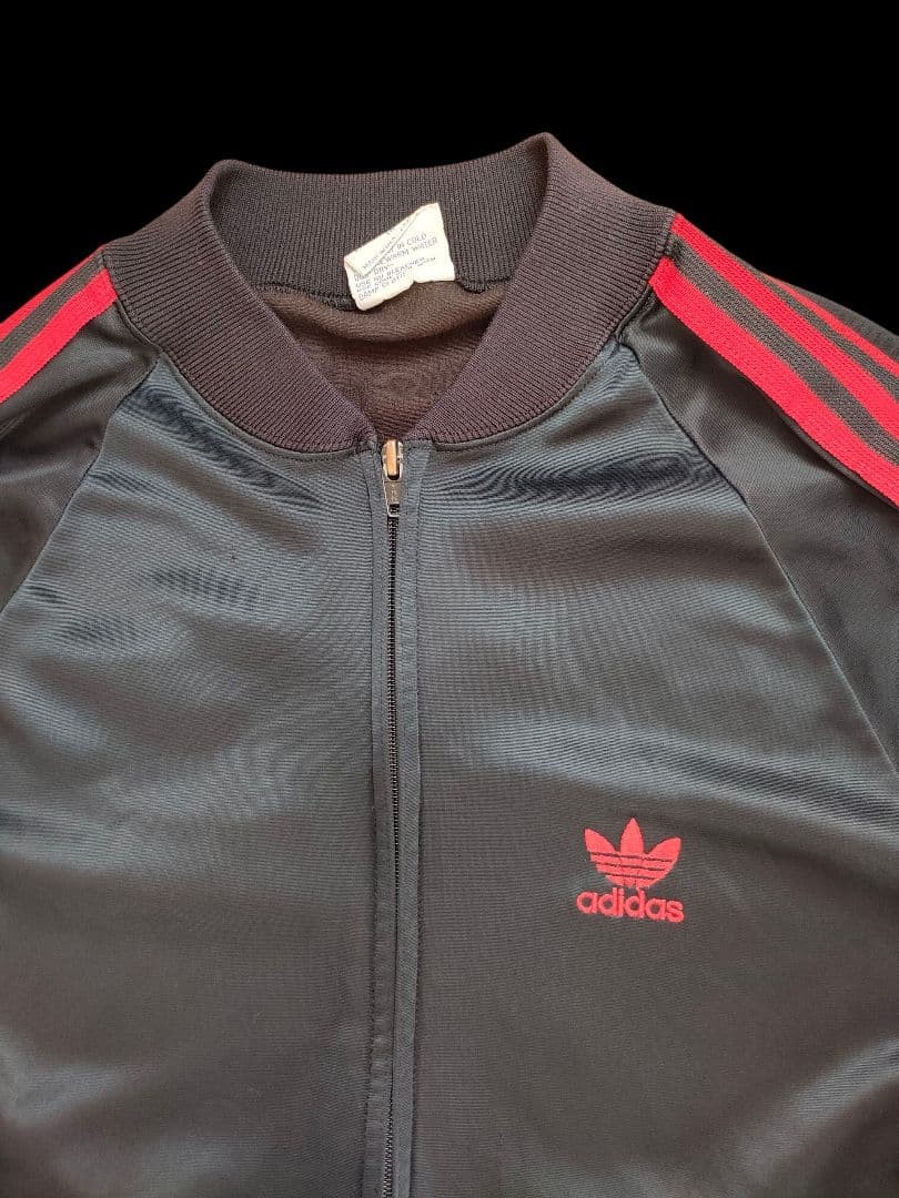 Adidas Men 80S Atp Track Jacket Red Black Made In Usa M Vintage
