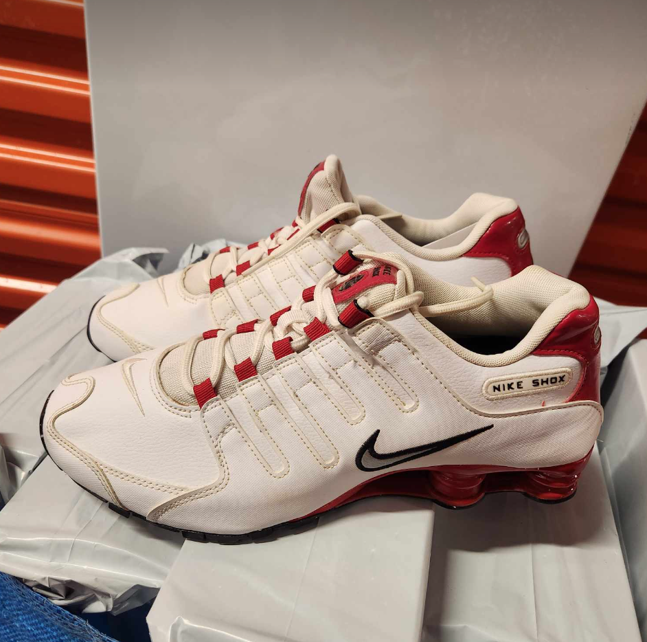 NEW Men's Nike SHOX NZ Running Shoes Torch Sneakers White Red