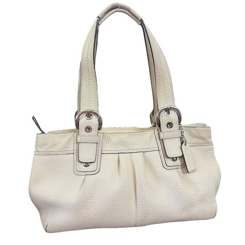 Coach Signature Soho One Shoulder Leather Handbag Black Vintage