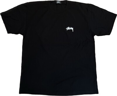 Vintage Stussy T-shirt Surfman Checker Tee Black Men's Large Surf