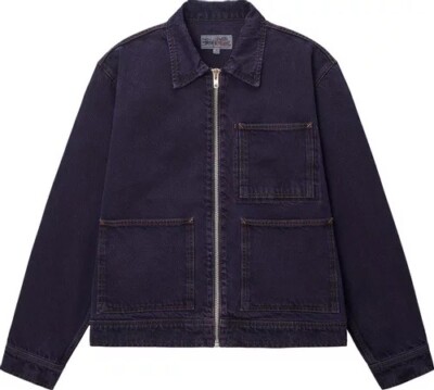 Stussy Zip Work Jacket Denim 'Nightshade' Size S Ç | eBay