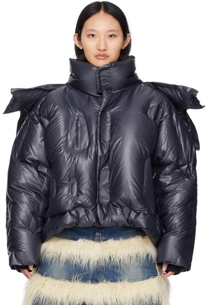 NWT MONCLER GENIUS Moncler DingYun Zhang Navy Klolk Jacket 0 (X