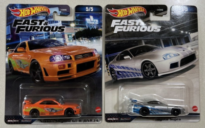 NEW 2023 Hot Wheels Fast & Furious Nissan Skyline R34 & Toyota