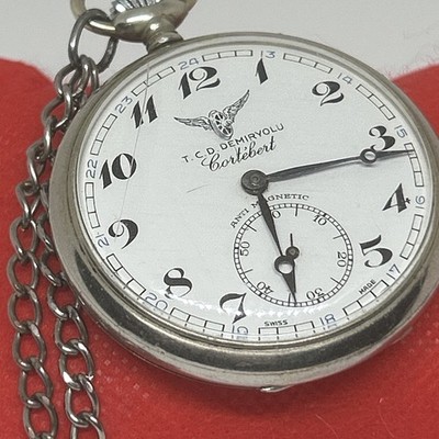 Cortebert 616 Movement Pocket Watch Swiss Made - Turkish Railways
