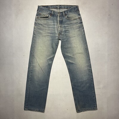 Vintage 90s Levi's 501 Denim Jeans Made In Spain 32x36 Fit 31x31