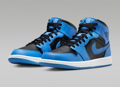 Men's Air Jordan 1 Mid UNC Black University Blue DQ8426-401 All