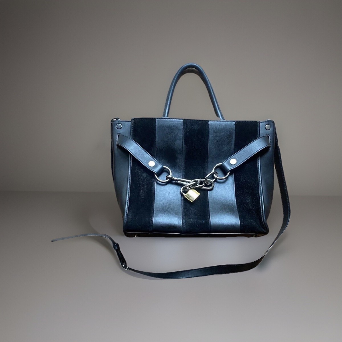 Alexander Wang Large Attica Bag Black On Black Crossbody Rhodium