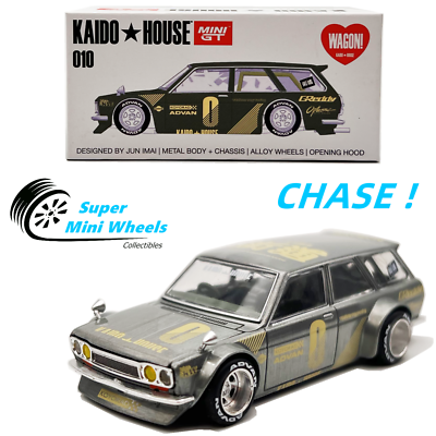 CHASE ! Mini GT x Kaido House 1:64 Datsun KAIDO 510 Wagon Green