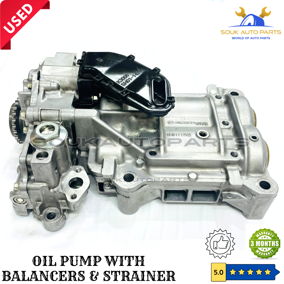 SH01117K0 OIL PUMP WITH BALANCER AXLES & STRAINER MAZDA SH01 SHY1