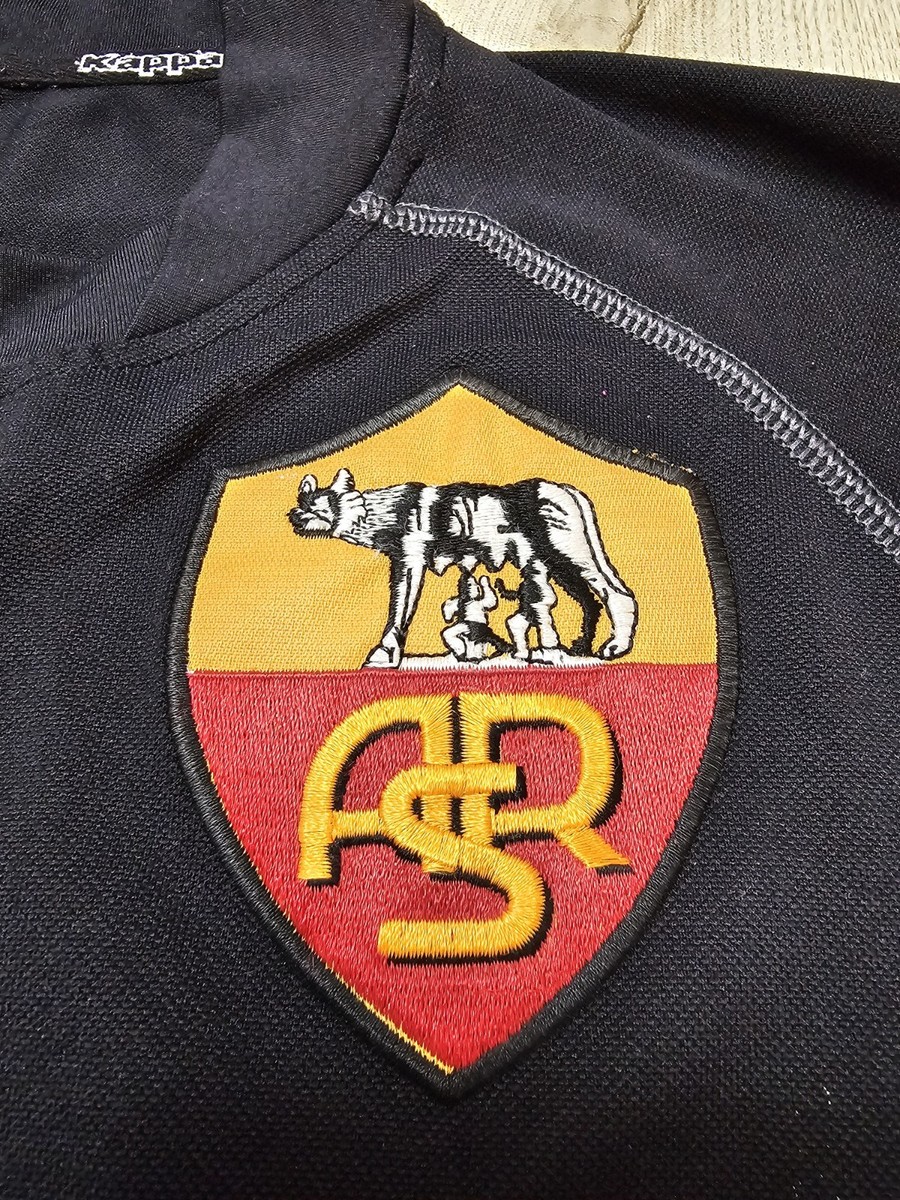 AS ROMA 2002 2003 THIRD VINTAGE LONG ZEBINA FOOTBALL SHIRT SOCCER