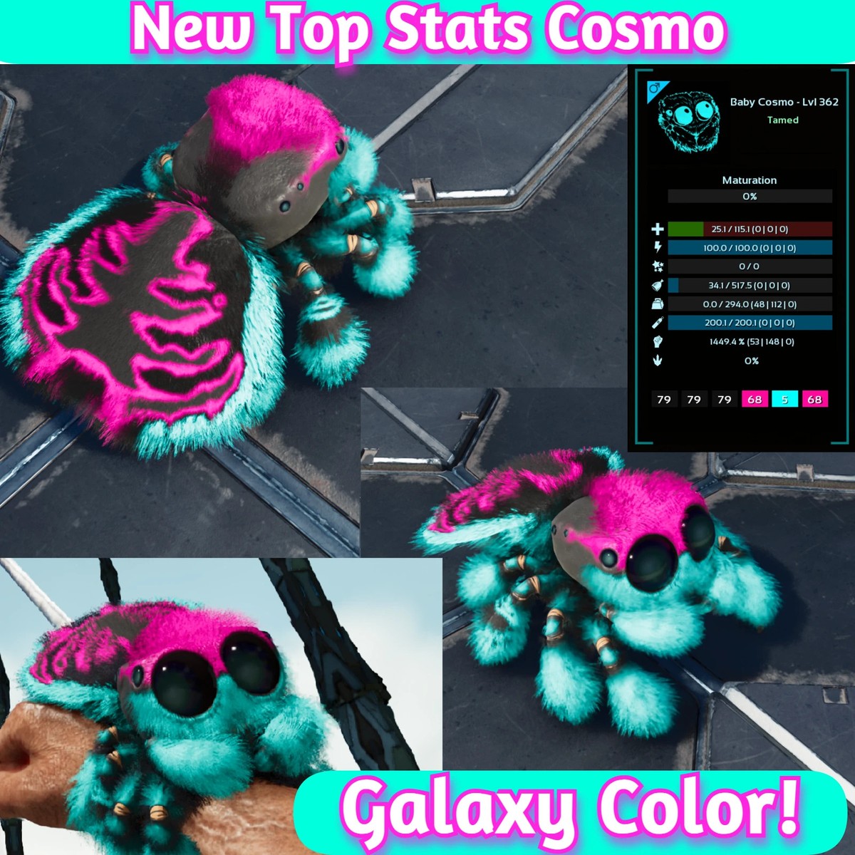 ARK Survival Ascended Galaxy Cosmo TOP STATS - PVE Official | eBay