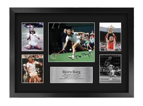 ビョルン・ボルグ 直筆サイン入りフォト Bjorn Borg Wimbledon Photo