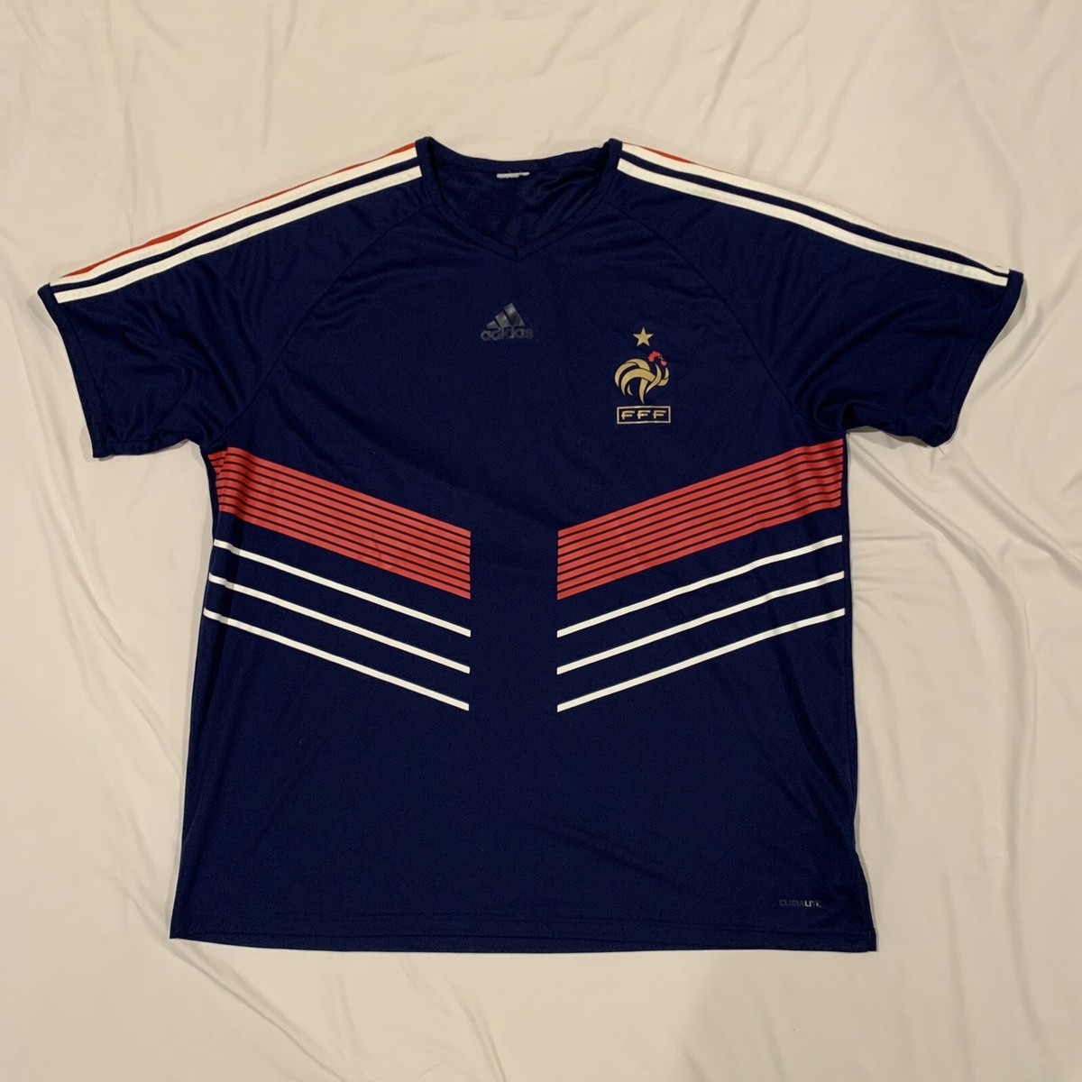 FRANCE 2009 2010 HOME FOOTBALL SHIRT JERSEY TEE SHIRT ADIDAS
