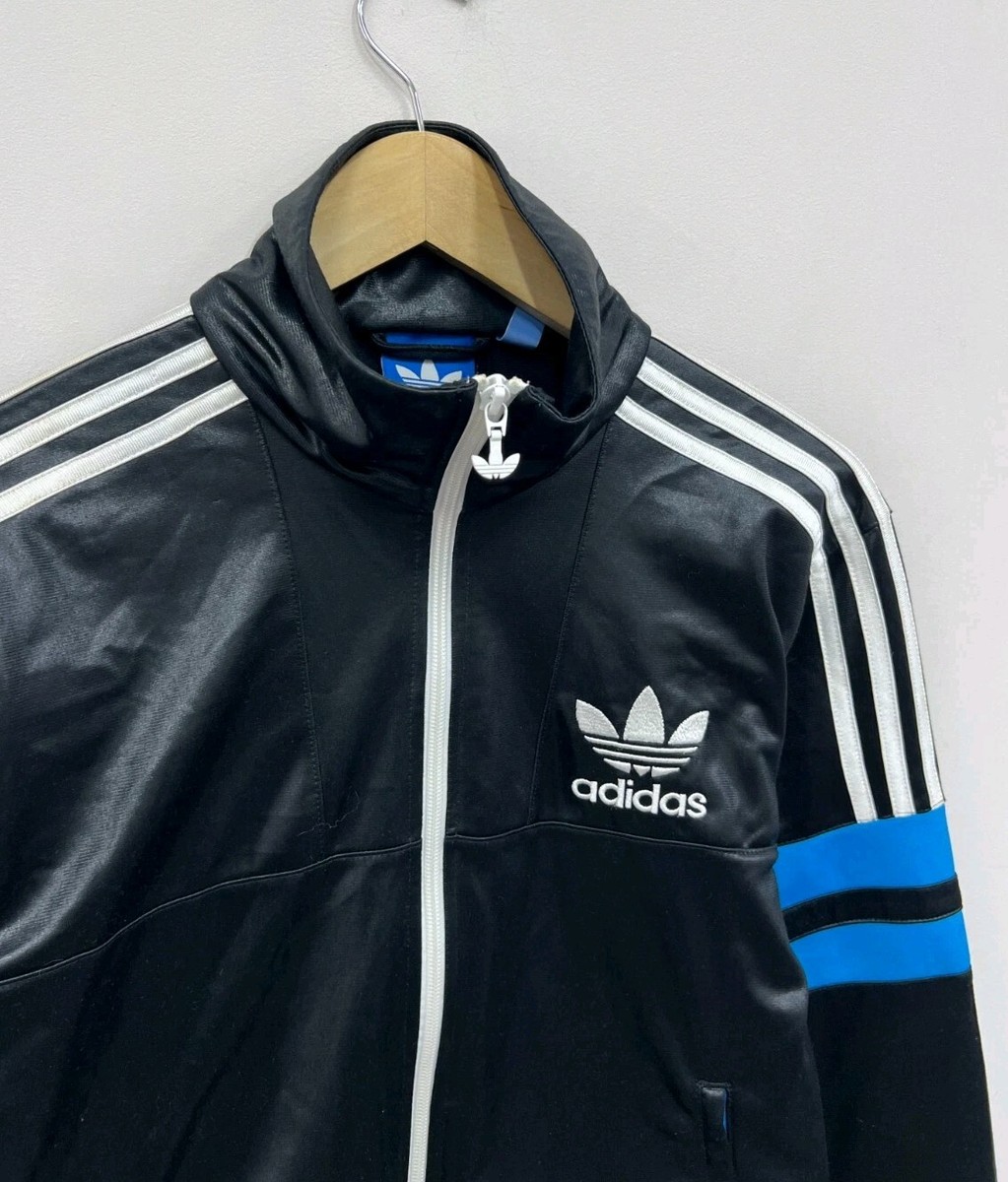 Adidas Chile 62 Black Shiny Track Top Jacket Men Size S Small | eBay