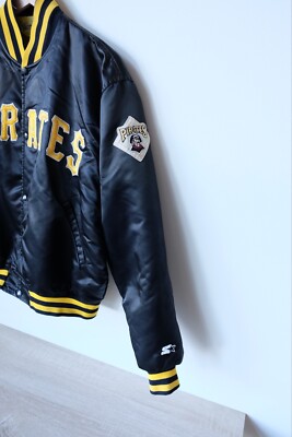 Vintage STARTER Diamond Pittsburgh Pirates Satin Bomber Jacket