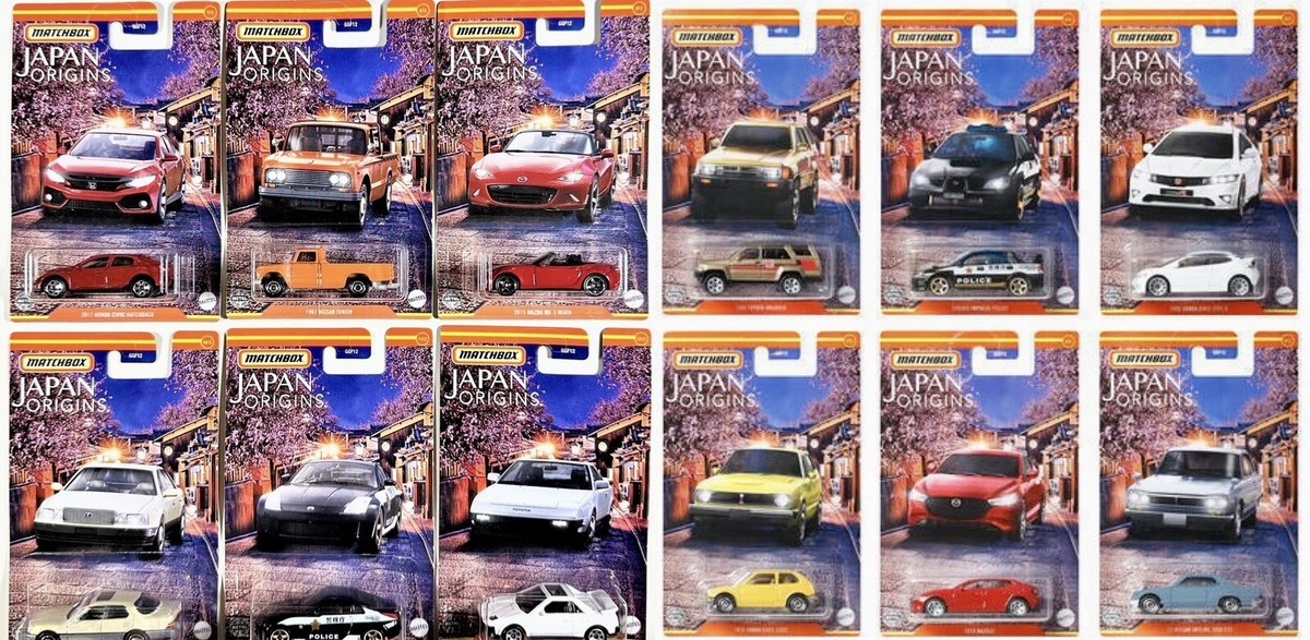 2022 Matchbox Japan Origins Mix 1 & 2 - Complete Car Set from