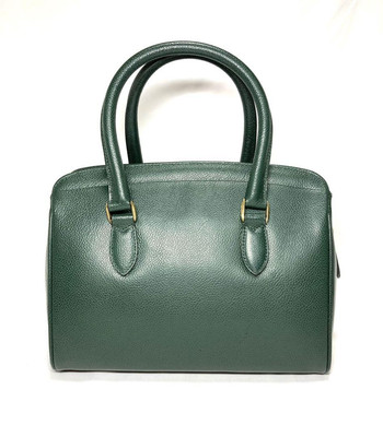 Old Coach Leather Shoulder Bag Handbag Auth Green Women JAPAN