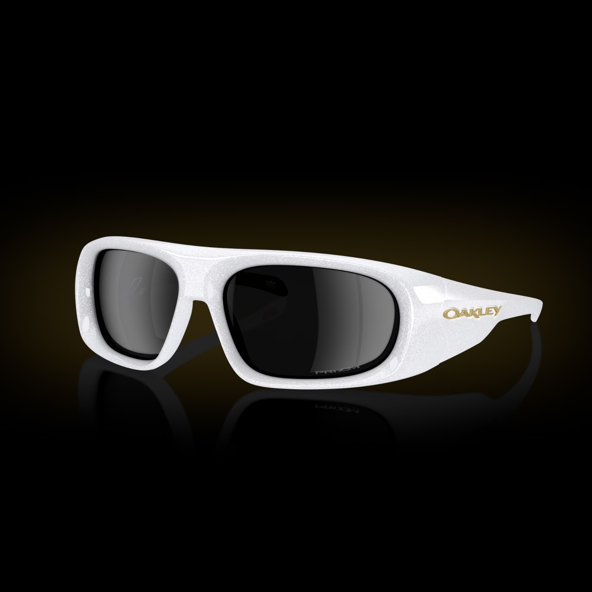 NEW Oakley BELLEVILLE Pearl White PRIZM Black Lens Sunglasses