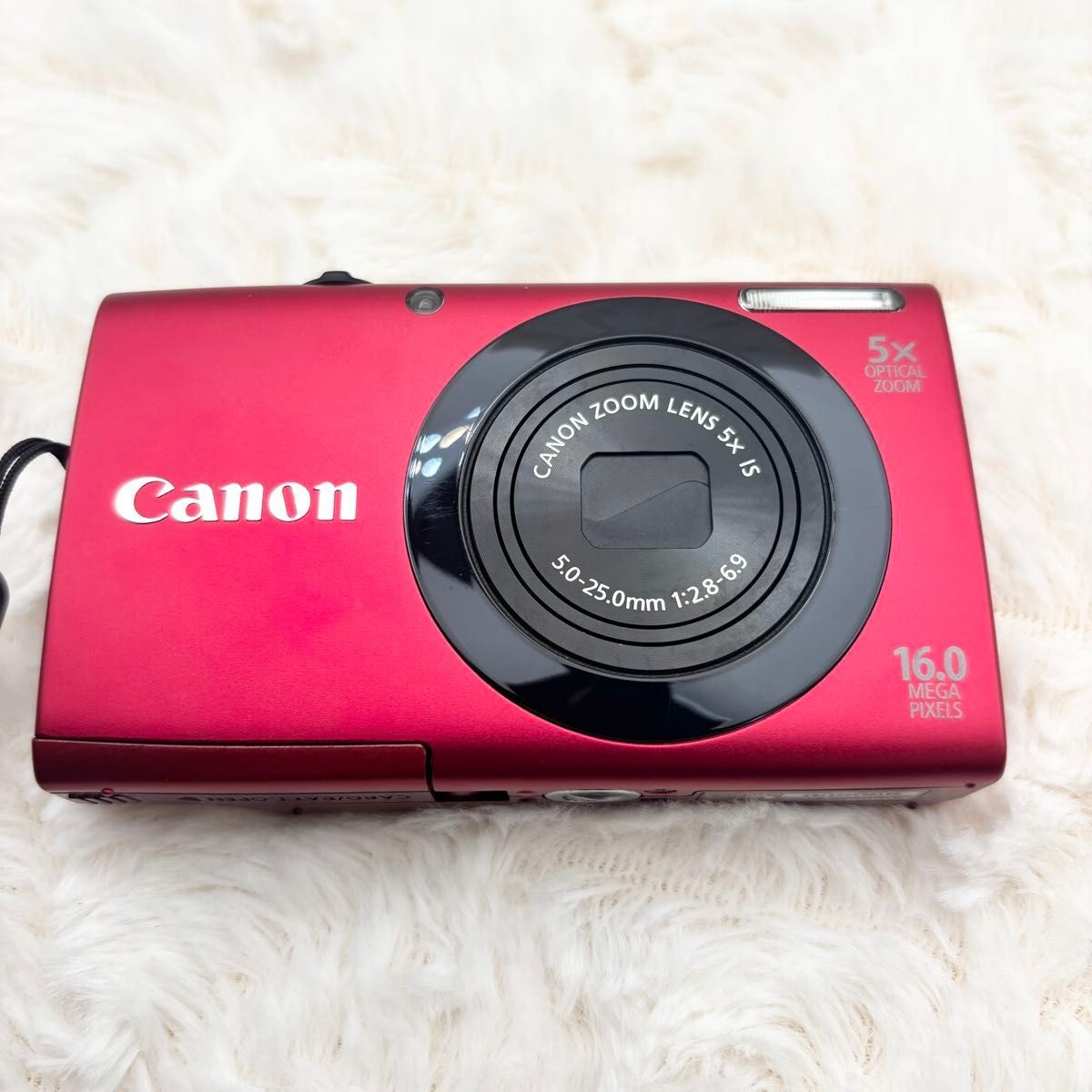 Canon PowerShot A3400 IS Red Digital Camera 16.0MP 5x Zoom HD