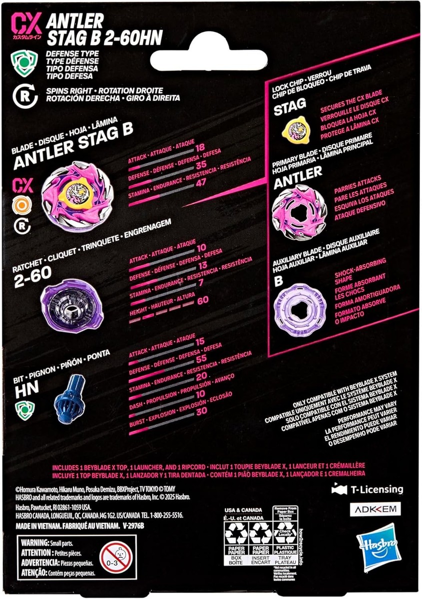 Beyblade X Antler Stag B 2-60HN CX Starter Pack Set, Takara Tomy