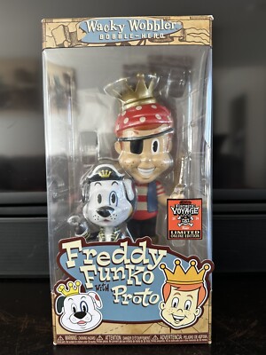 Funko Wacky Wobbler Pirate Freddy Funko with Proto 2024 SDCC Box