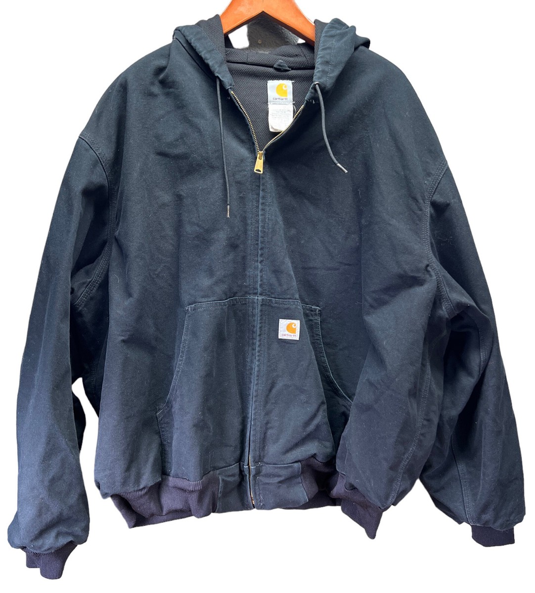 Carhartt Duck Thermal Lined Active Jacket 4XL J131 Black Vintage
