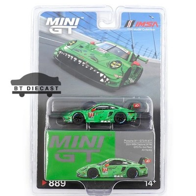 MINI GT PORSCHE 911 GT3 R #77 AO RACING 2024 IMSA DAYTONA GTD 2ND