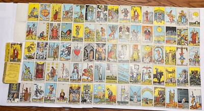 Vintage 1971 The Rider Tarot Deck Complete 78 Cards Switzerland by