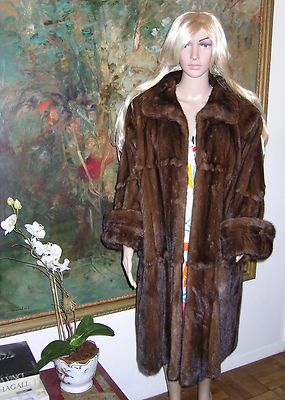 80% Off SALE ~ VALENTINO Natural Female MINK FUR COAT Sable Brown