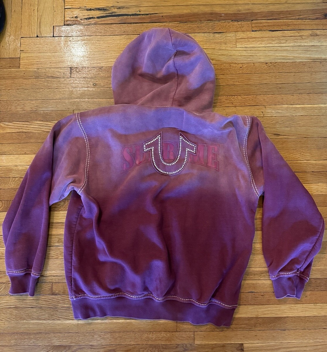 Size XL - Supreme x True Religion Zip Up Hoodie Plum | eBay