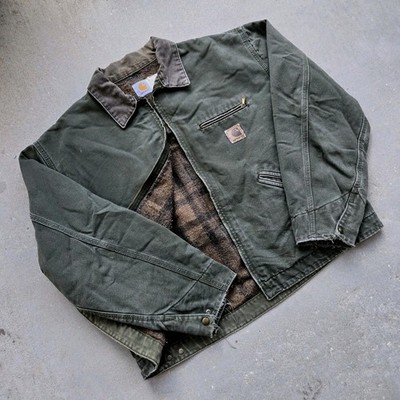 Vtg 2000s Carhartt J97 MOS Detroit Canvas Jacket 2XL Blanket Lined