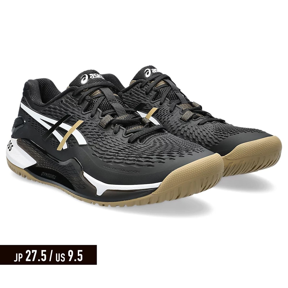 ASICS x BOSS GEL-RESOLUTION 9 Black Camel JP27.5 US9.5 Tennis