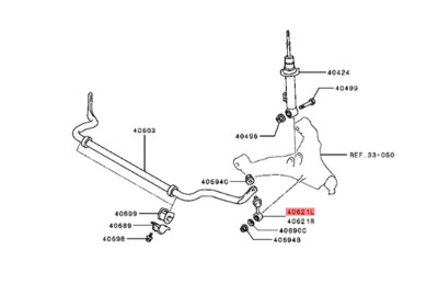 FL Suspension Stabilizer Link 4056A198 For L200 Triton 2015 2016