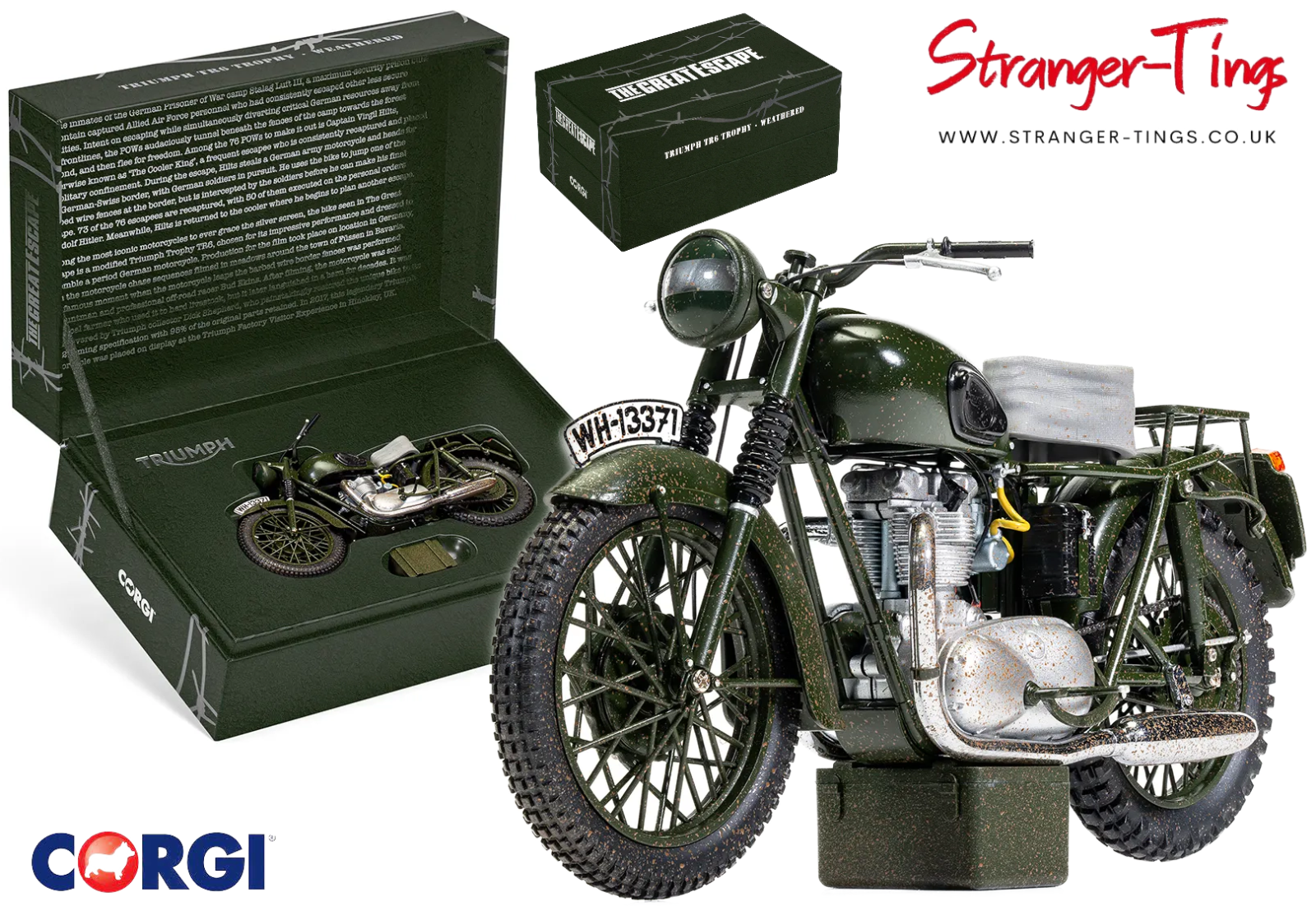 新品未開封】 映画「大脱走」トライアンフTR6 トロフィダイキャスト