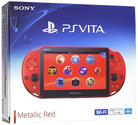 USED PS Playstation vita Wi-Fi model METALLIC RED with all items