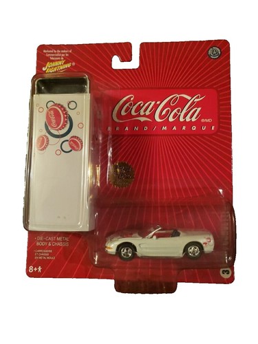 Johnny Lightning Coca-Cola 67 1967 Corvette 427 Roadster +Tin Coke