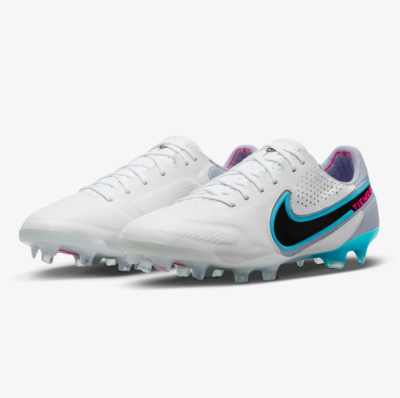 Nike Tiempo Legend 9 Elite FG White/Blue Soccer Football Boots