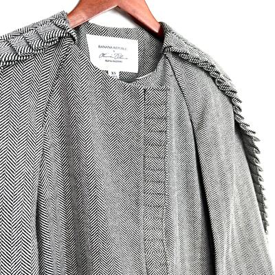 Banana Republic X Olivia Palermo SZ XS WOOL Herringbone Ruffle