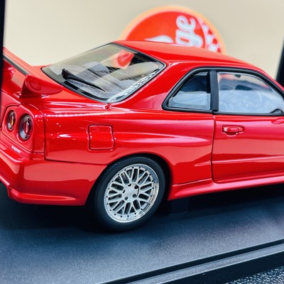 AUTOart 1/18 Nissan Skyline GT-R R34 1999 red V-Spec Special wheel