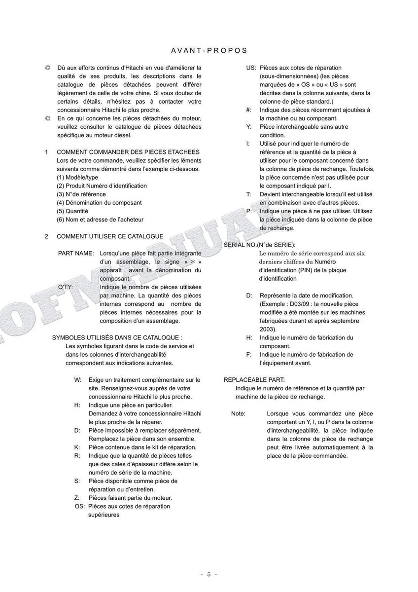 HITACHI ZX200-3 ZX225USR-3 Excavator Parts Catalog Manual | eBay