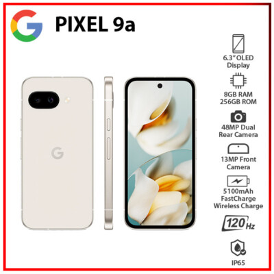 Google Pixel 9a 5G 8GB+256GB PORCELAIN Unlocked Dual SIM Android