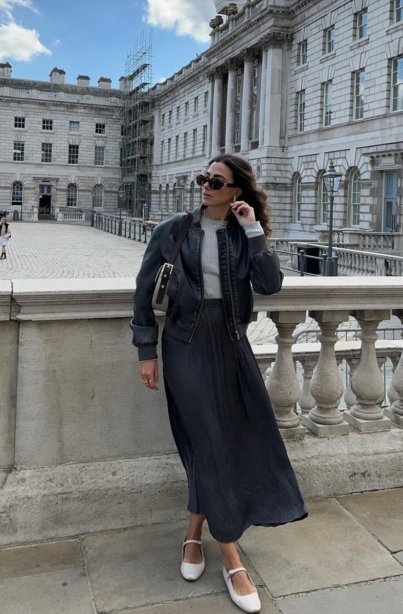 ZARA SS24 SZ.XS-S, M-L, SATIN EFFECT PLEATED SKIRT ZW COLLECTION