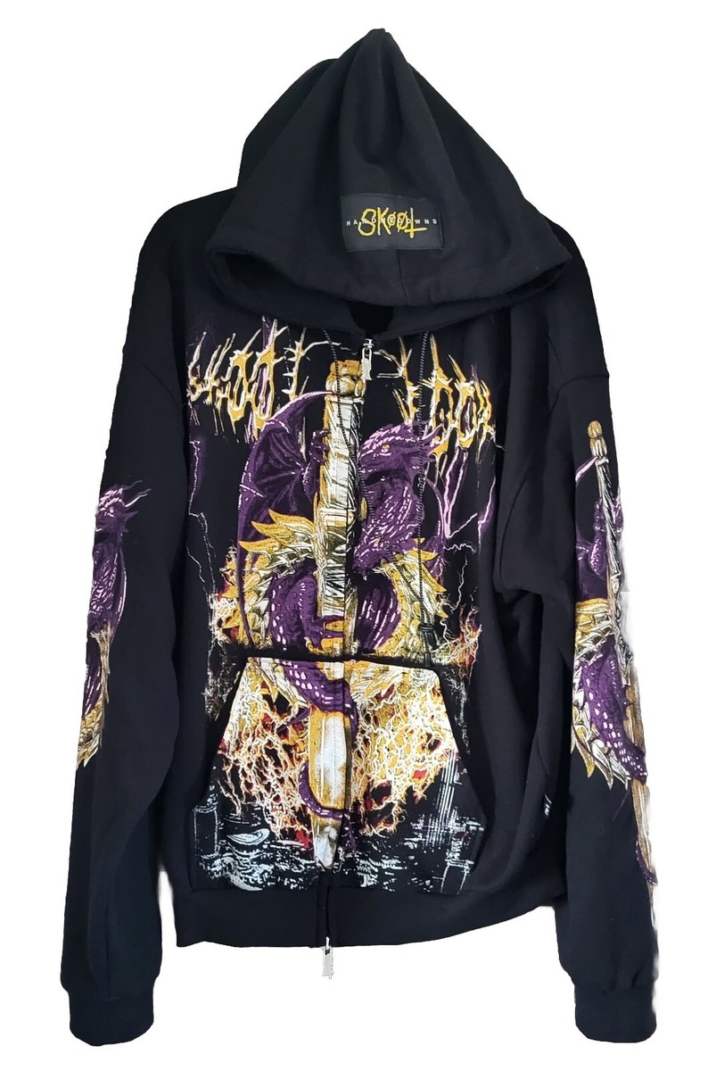 Skoot Apparel Handmedowns Twin Dragon Hoodie Size Large MEN'S | eBay