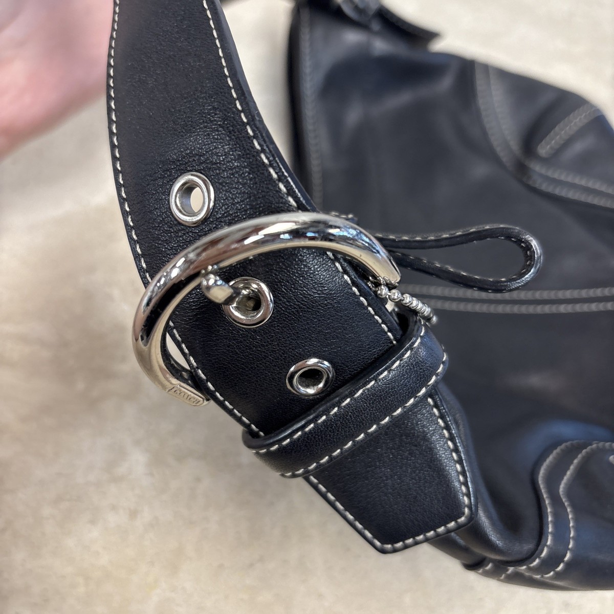 Coach Black Leather Y2K Mini Soho Hobo Shoulder Bag Purse #9541 | eBay