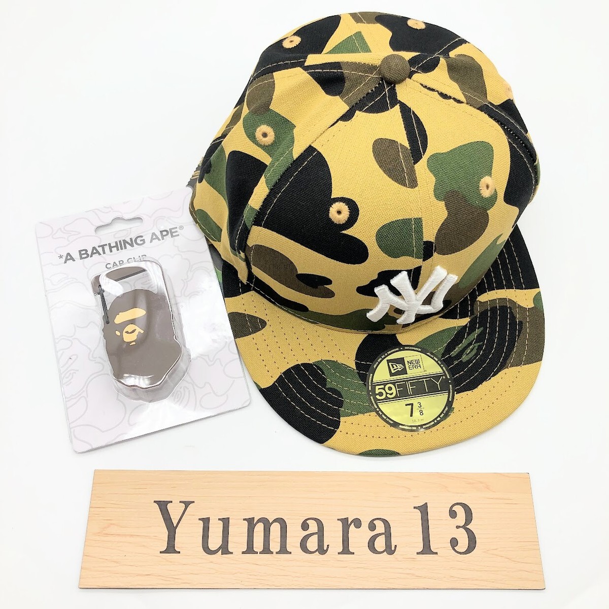A BATHING APE x NEW ERA New York Yankees 59Fiftiy Cap Navy Yellow