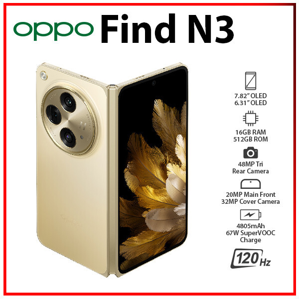 NEW OPPO Find N3 5G 16GB+512GB GOLD GLOBAL Ver. Dual SIM Android